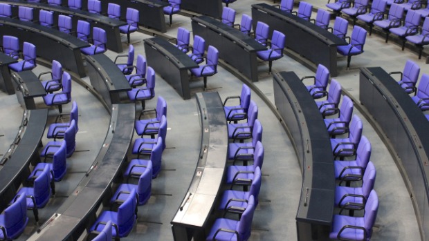 leere Sitze im Deutschen Bundestag