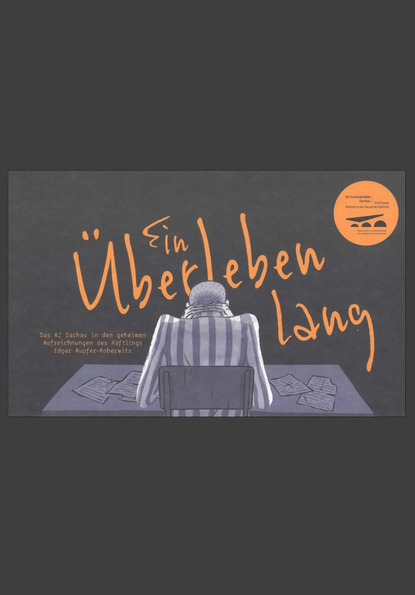 Titelbild der Gravic Novel, Mann sitzt auf einem Stuhl an einem Tisch und schreibt etwas