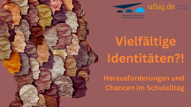 Ein Kopf, der aus einzelnen Köpfen besteht, wird angezeigt. Mit Titel der Veranstaltung 
