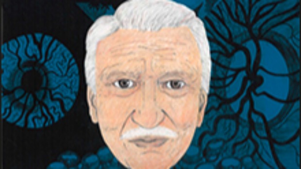 Ausschnitt aus dem Cover der Handreichung zur Graphic Novel: gezeichnetes Porträt von Ernst Grube