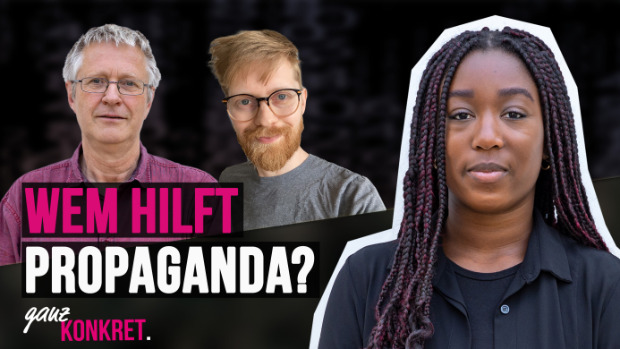 Titelbild der Folge mit Moderatorin Waki und Protagonisten der Folge
