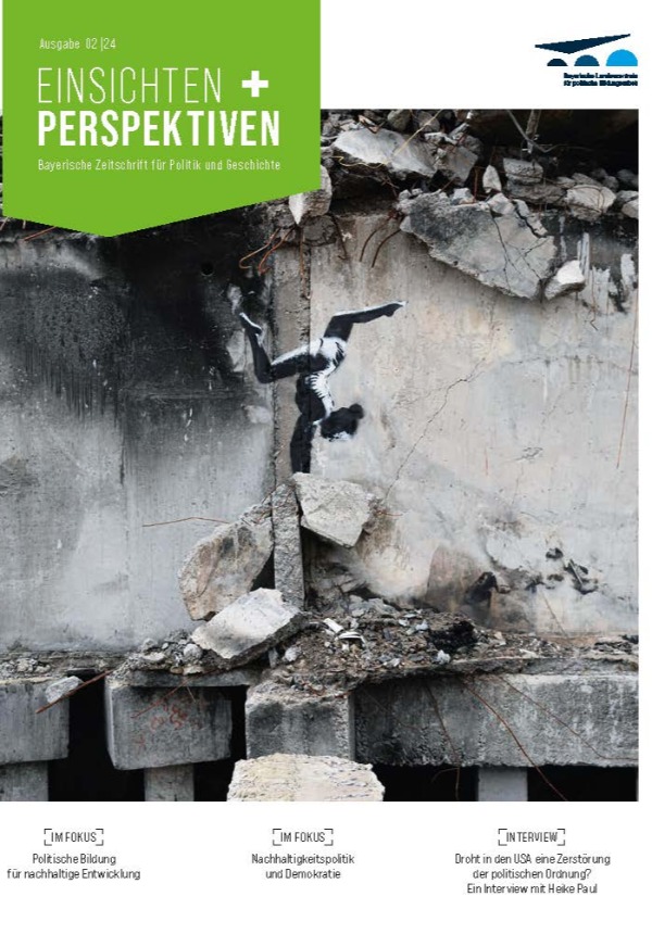 Titelbild von E+P 2/24. Bansky - Straßenkunst
